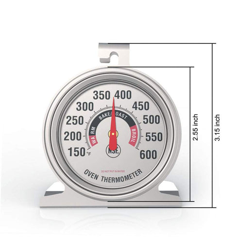 Efeng Large Dial Oven Thermometer, for Gas & Electric Oven, Grill Cooking Safety Leave-in, Easy-to-Read