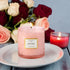 Chloefu LAN Wild Rose Candle - Luxury Jar Candle for Home Scented, Natural Soy Wax, 8.1 oz, 55 Hours Burn
