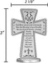 Cathedral Art God Bless Your Retirement Standing Metal Cross, 3 Inches Tall Retirement Gift by Abbey + CA Gift.