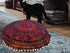 22 Inch Throw Floor Pillow Covers Tie Dye Round Pouf Seating Home Decor Flower Printed Indian Mandala Ottoman Cotton