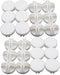 24-Pack Plastic Grid Organizer Connectors for Modular Closet Storage, White Wire Cube Connectors with 1.42" OD