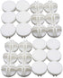 24-Pack Plastic Grid Organizer Connectors for Modular Closet Storage, White Wire Cube Connectors with 1.42" OD