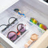 Backerysupply Clear Plastic Drawer Organizer Tray for Vanity Cabinet (Set of 8)