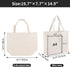 Segarty 12 Pack 20x15.7 Canvas Tote Bag for Women, Reusable Blank Shopping Bag, Natural Cotton Shoulder Bags Aesthetic
