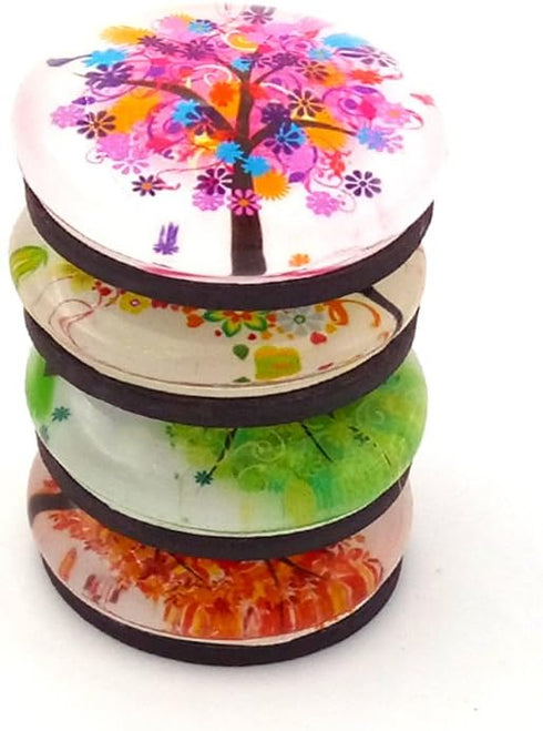 Aligle 16pcs Beautiful Glass Refrigerator Magnets - Funny Fridge Stickers for Office Cabinets, Whiteboards