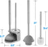 2Pack 2 1 Set, Set,Bathroom FORASTO in Toilet Brush and Plunger Extended Handle PlungerToilet Bowl Brush Plunger