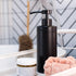 Stainless Steel Soap Dispenser for Bathroom, Matte Black Flat Design, 10oz Rust-Proof Liquid Hand Soap Dispenser