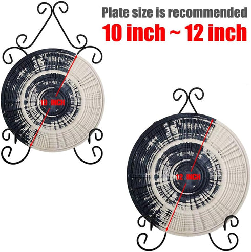 Iron Hanging Display Stand for Art, Photo Holder, Industrial Style Metal Stand for Books, Bowls, Platters (2 Pack)