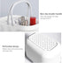 UUJOLY Plastic Organizer Storage Baskets with Handles - Shower Caddy Bins for Bathroom and Kitchen (White)