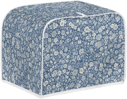 Toaster Cover 2 Slice, Blue Ditsy Floral Wide Slot, French Countryside Toaster Appliance Cover, Machine Washable