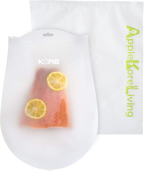 AppleKoreLiving Sous Vide Reusable Silicone Bags | Set of 2 Extra Large BPA Free Bags for Sous Vide Cooking