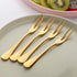 Comicfs 20-Piece Stainless Steel Forks: 5.3 Inches Seafood Crab Forks, Escargot Forks for Party Travel (Gold)