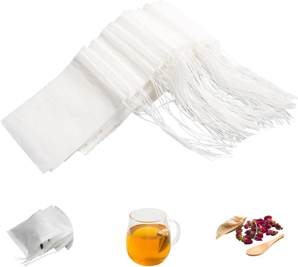 Eketirry 100pcs Tea Filter Bags for Loose Tea, Mini Empty Tea Bags, Natural