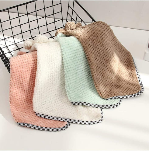Ivymei 4Pack Microfiber Hand Towels, Kitchen Hand Towels with Loop,Bathroom Hanging,Quick Dry Absorbent Microfiber