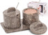 Marble Salt Cellar 4 Inch Salt Jar with Lid, Table Salt Containers