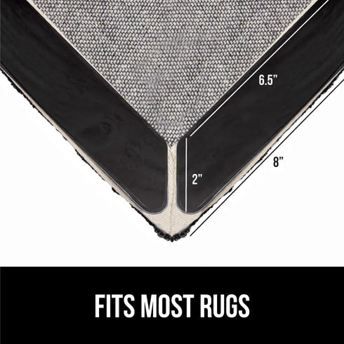 Gorilla Grip 12 Pack Rug Gripper Pads - Keep Area Rugs Corners from Curling, Reusable Dual-Sided Flexible Sticky Pad