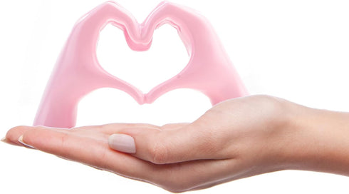 Small Heart Hands Sculpture Decor for Living Room Bedroom Bookshelf Coffe Table