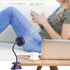 Clip on Fan USB Battery Operated Desk Clip Fan with Emergency Power Bank, Rechargeable Personal Fan, Navy Blue