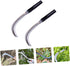 YARNOW 2Pcs Fierce Steel Willow Leaf Sickle Farming Sickle Driveway Weeder Weeding Sickle Steel Harvest Grass Sickle Gardening Hand Tool Sidewalk Weeder Reaping Hook Lancet Long Handle by YARNOW