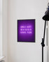 HAUS AND HUES Purple Pictures Wall Decor - Wall Art for Bedroom Aesthetic, Neon Posters for Teen Girl Bedroom UNFRAMED
