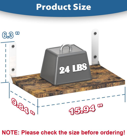 Ardier 24 lbs, Wall-Mounted Projector Shelf, Wooden Media Holder Holds Up to Floating Entertainment Shelves Furniture