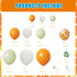 Little Cutie Balloon Decorations, Orange Yellow White with Artificial Willow Leaves for Birthday & Baby Shower Parties
