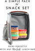 Fit & Fresh 1/2-Cup Snack Set, Reusable & Leakproof Condiment & Salad Dressing Containers, Perfect for Lunch Bag, 5PK,