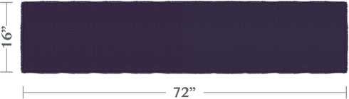 SARO LIFESTYLE Graciella Collection Stone Washed Linen Table Runner, 16" x 72", Midnight Blue