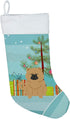 Caroline's Treasures BB4269CS Merry Christmas Tree Chow Chow Cream Stocking, Holiday Decorations