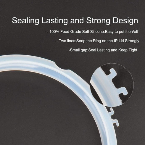 uxcell Silicone Gasket Sealing Ring for Electric, 8.7 Inch Inner Diameter, Fits 5/6 Models