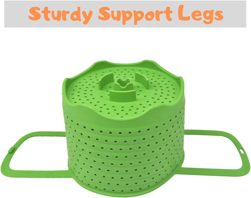 Silicone Steamer Basket, Foldable, Space-Saving, Fits 6, 8 Qt Instant Pot and Similar-Sized Pressure Cookers Accessories