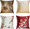 ArtSocket Set of 4 Japanese Tree Throw Pillow Covers, Cherry Blossom Beige Cream, 18x18 Inches