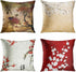 ArtSocket Set of 4 Japanese Tree Throw Pillow Covers, Cherry Blossom Beige Cream, 18x18 Inches
