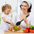 2Pcs Large Cooking Spoon Set - 10.8'' Heat Resistant Silicone Spoons for Mixing, Baking, and Stirring (Black)