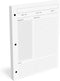 Recipe Card Set, 3-Hole Punched (Set of 30), 8.5 x 11 inch, 200 GSM Insert Card for Saving Recipes