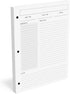 Recipe Card Set, 3-Hole Punched (Set of 30), 8.5 x 11 inch, 200 GSM Insert Card for Saving Recipes