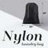 Nylon XL Laundry Bag, Black, Large Capacity with Locking Drawstring, Fits 2 Loads of Clothes (30" x 40")