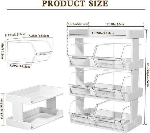 Coffee Pod Holder with 6 Drawers, 3-Tier Holder, Large Capacity Compatible with 80 Big or 108 Small Vertuoline Pods, Storage Drawer for Home, Office, Kitchen Counter Organizer by 7 code