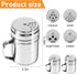 3Pcs Seasoning Bottle with Handle Stainless Steel Dredge Shaker Rub Spice with Holes Powdered Sugar Shaker with Lid Shaker Cooking Rotatable Cover for Spice Salt Shaker Dispenser by Dualshine
