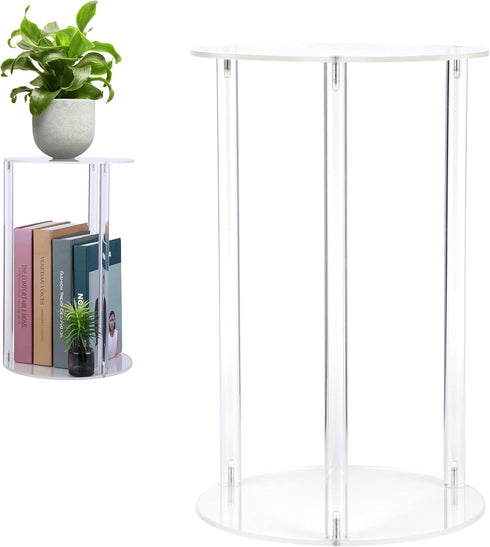 YourGift Plant Stand Indoor Outdoor, Acrylic Planter Stand for Indoor Plants, Heavy
