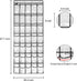 1 Pack 35 Closet 4Hooks, (67.7'' 26.4'') Clear Crystal Pockets Large Hanging Shoe Organizer Over The Door Shoe Rack