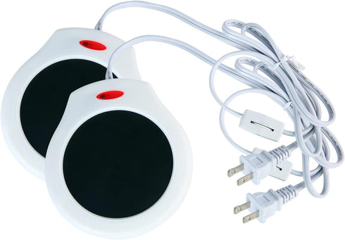 Home&Office Desktop Electric Mug Warmer-Coffee/Tea/Cocoa/Soup-Scented Candles Gift for Winter 2pcs(White and Black