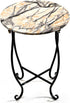 Aonagi Patio Side Table, Versatile 14" Round Side Table for Balcony Yard Porch
