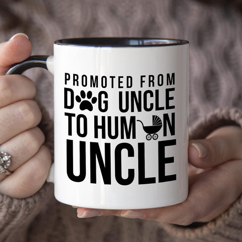 YouNique Designs Promoted To Uncle Mug, 11 Ounces - Uncle Pregnancy Announcement Gift for Best Brothers