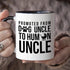 YouNique Designs Promoted To Uncle Mug, 11 Ounces - Uncle Pregnancy Announcement Gift for Best Brothers