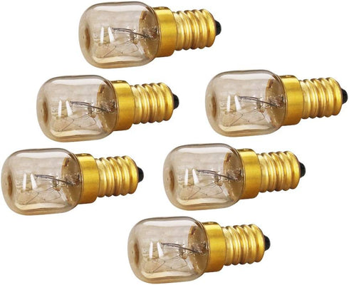 Othmro 6Pcs Microwave Light Bulb, 220-240V E14, 2700K Warmwhite Oven Light Bulb Replacement