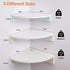 3 3 Pack Floating Corner Shelves, Tier Corner Shelf Wall Mount with Wire Hole Corner Display Wall Shelf for Bathroom