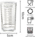 BCnmviku 4 Ounce/120ML Heavy Espresso Measuring Cup Shot Glass, Black Line (1, Red)