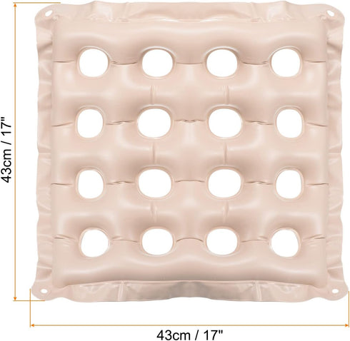 PATIKIL Inflatable Seat Cushion, 2 Pack Portable Chair Cushion Breathable Backrest Air Seat Pad for Wheelchairs Office Chairs, Beige by PATIKIL