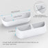 Wall Mounted Shoes Rack 2-Pack with Sticky Hanging Strips, Plastic Storage Organizer, Door Shoe Hangers (SM03-White-2)
